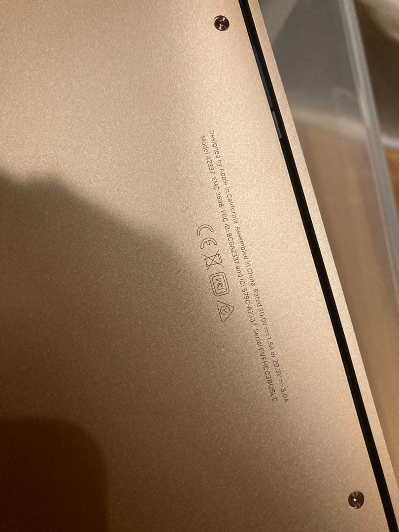 【液晶映りOK】M1 MacBookAirゴールドジャンク外装美品（1/17まで