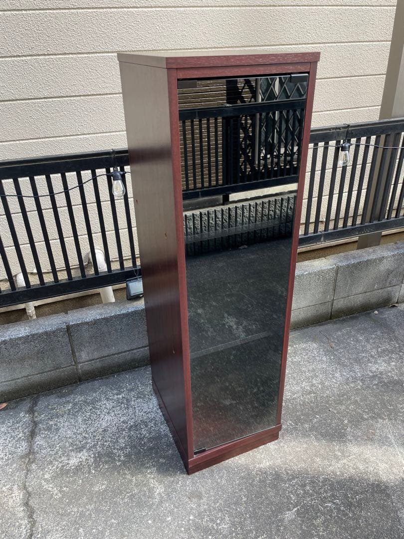 昭和レトロ レコードラック ガラス戸付き 昭和当時物 ミッドセンチュリー