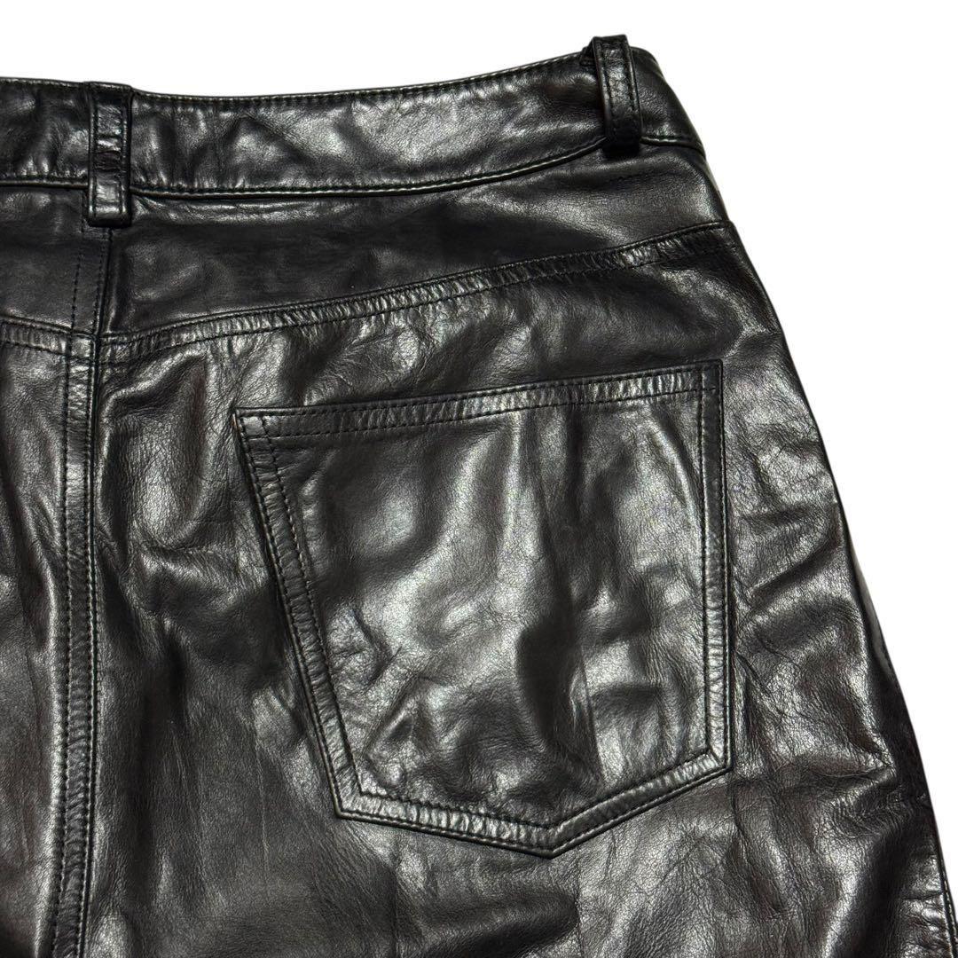 希少 W32 90's OLD GAP boot cut レザーパンツ ブラック