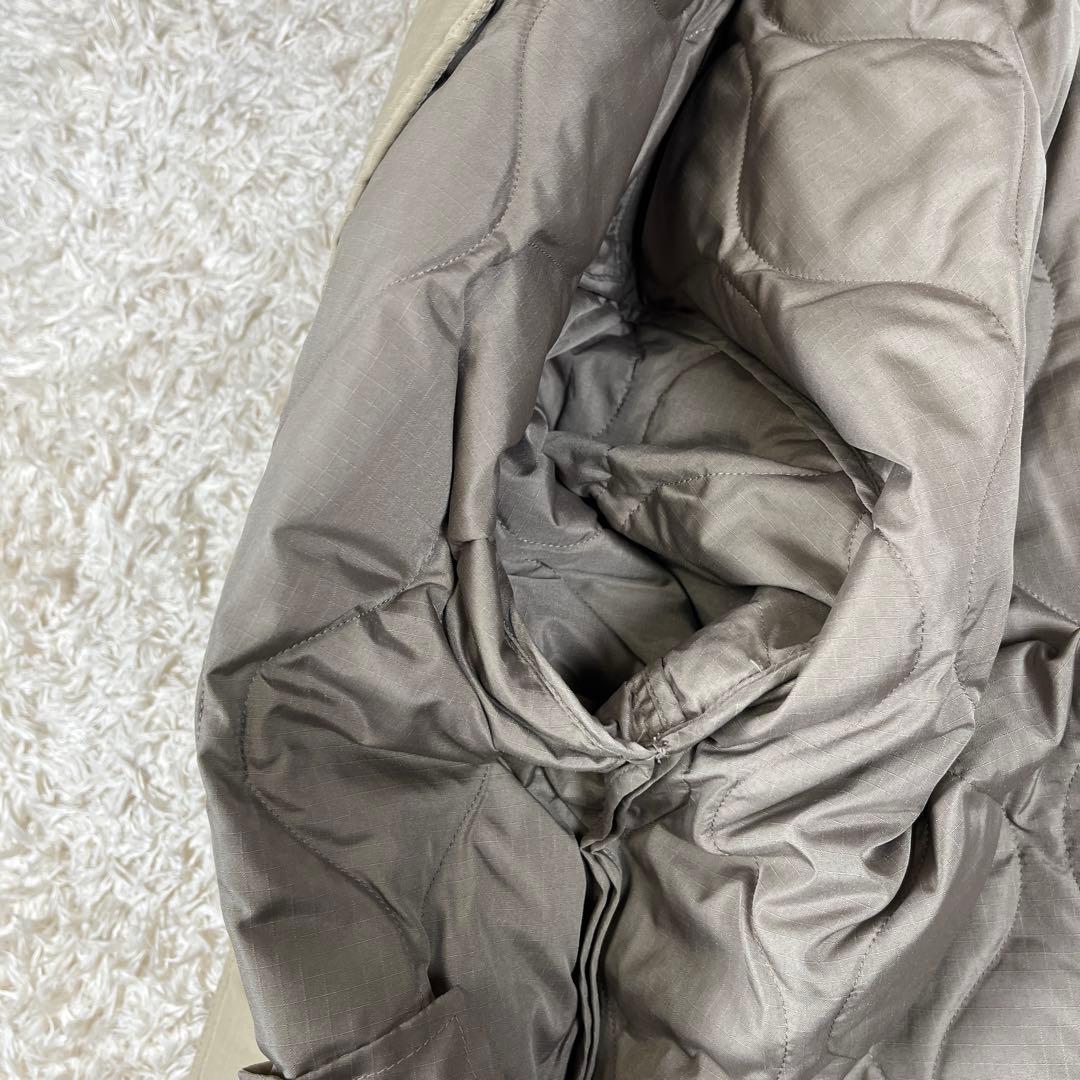 TAION タイオン ミリタリー ダブル ダウンコート ベージュ XSサイズ