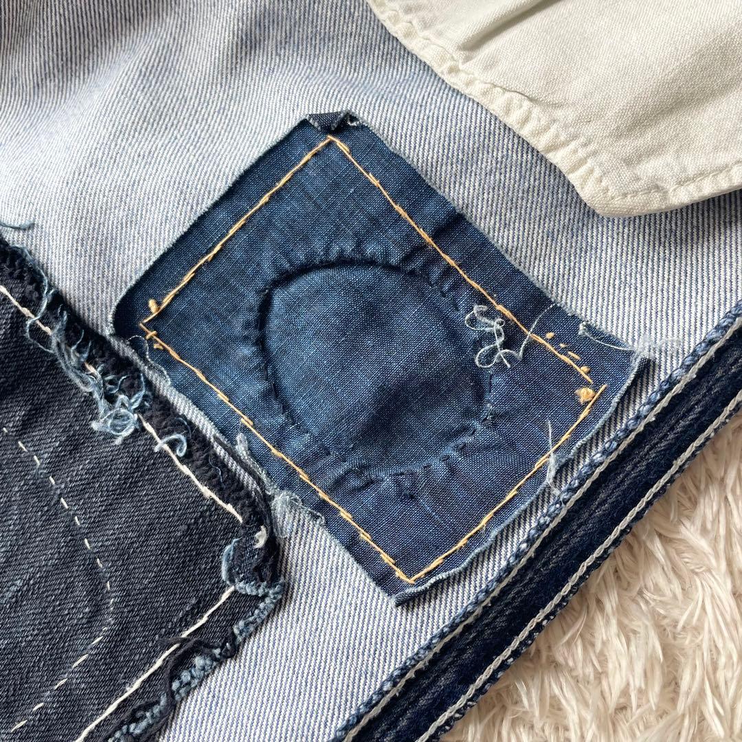 45R 美品 45R おこめデニムの5 28 ブルー