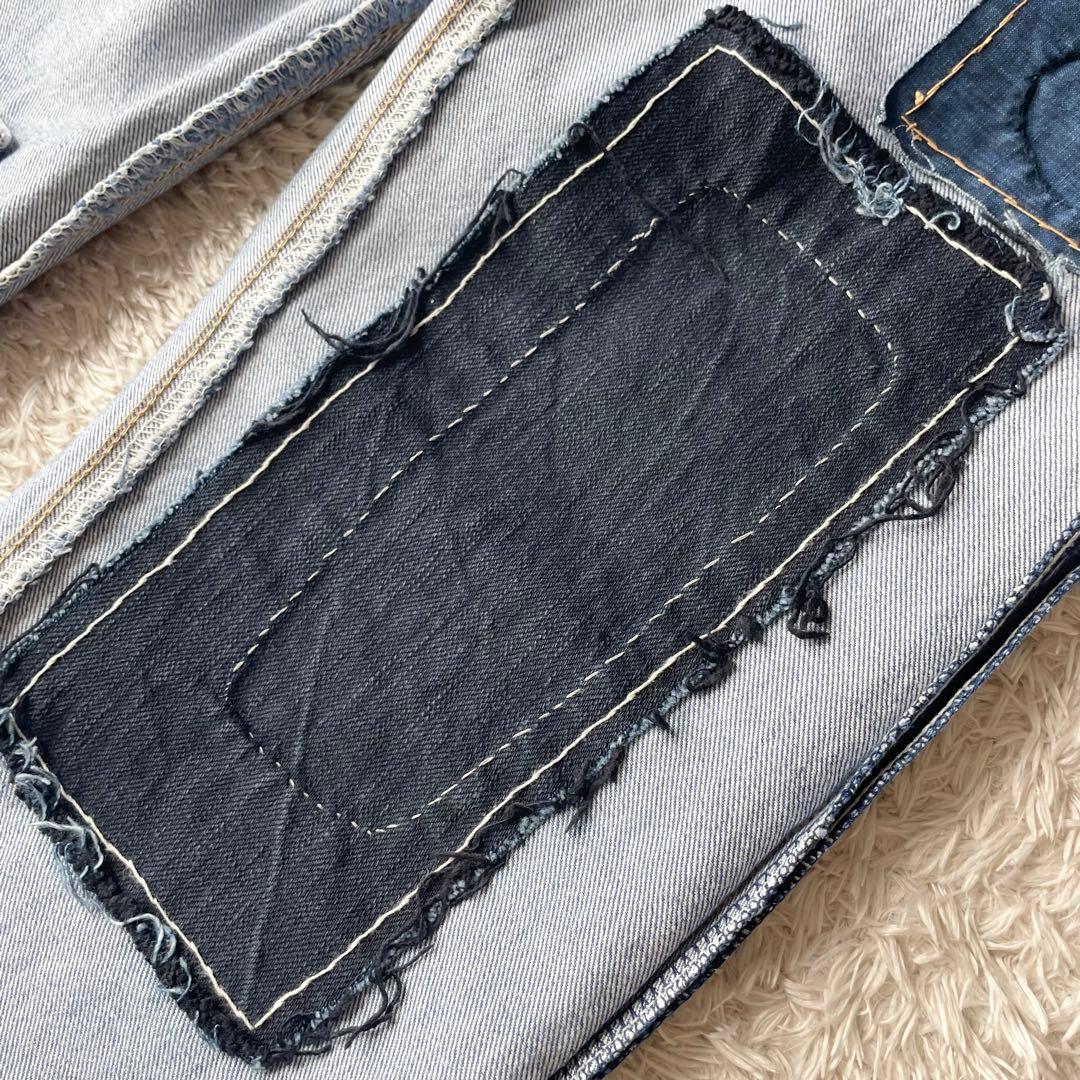 45R 美品 45R おこめデニムの5 28 ブルー