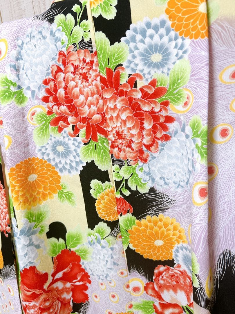 個性派フルセット♡七五三　7歳　女の子　一式　黒系　赤