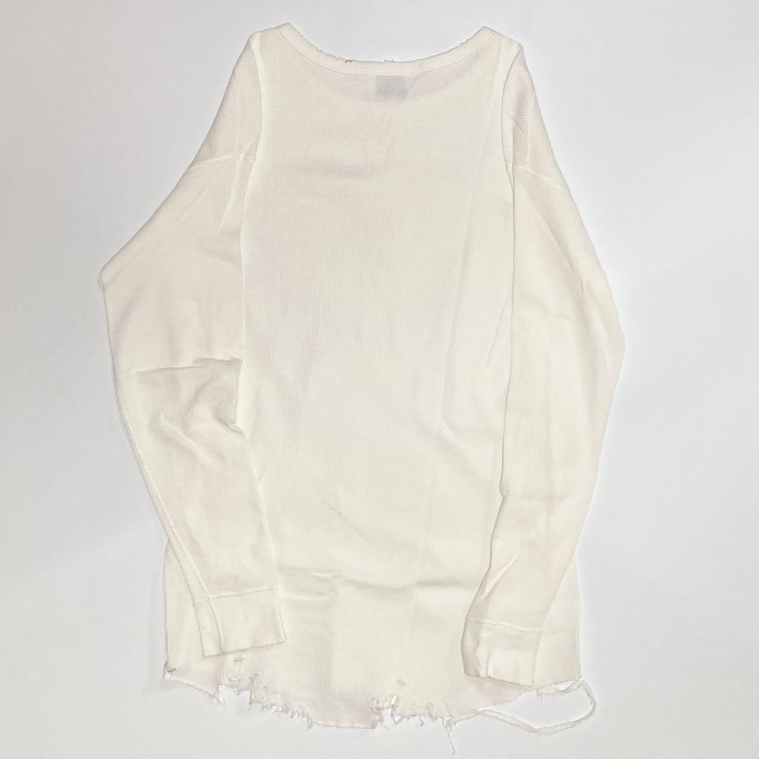 トップス ANCELLM DAMAGE WAFFLE CREW LS T-SHIRT 1