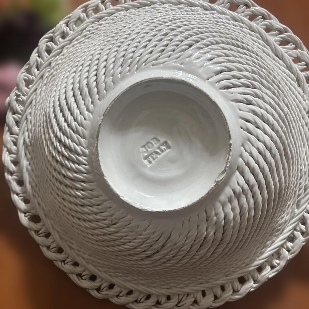 フルーツバスケット　イタリア製　陶器　果物