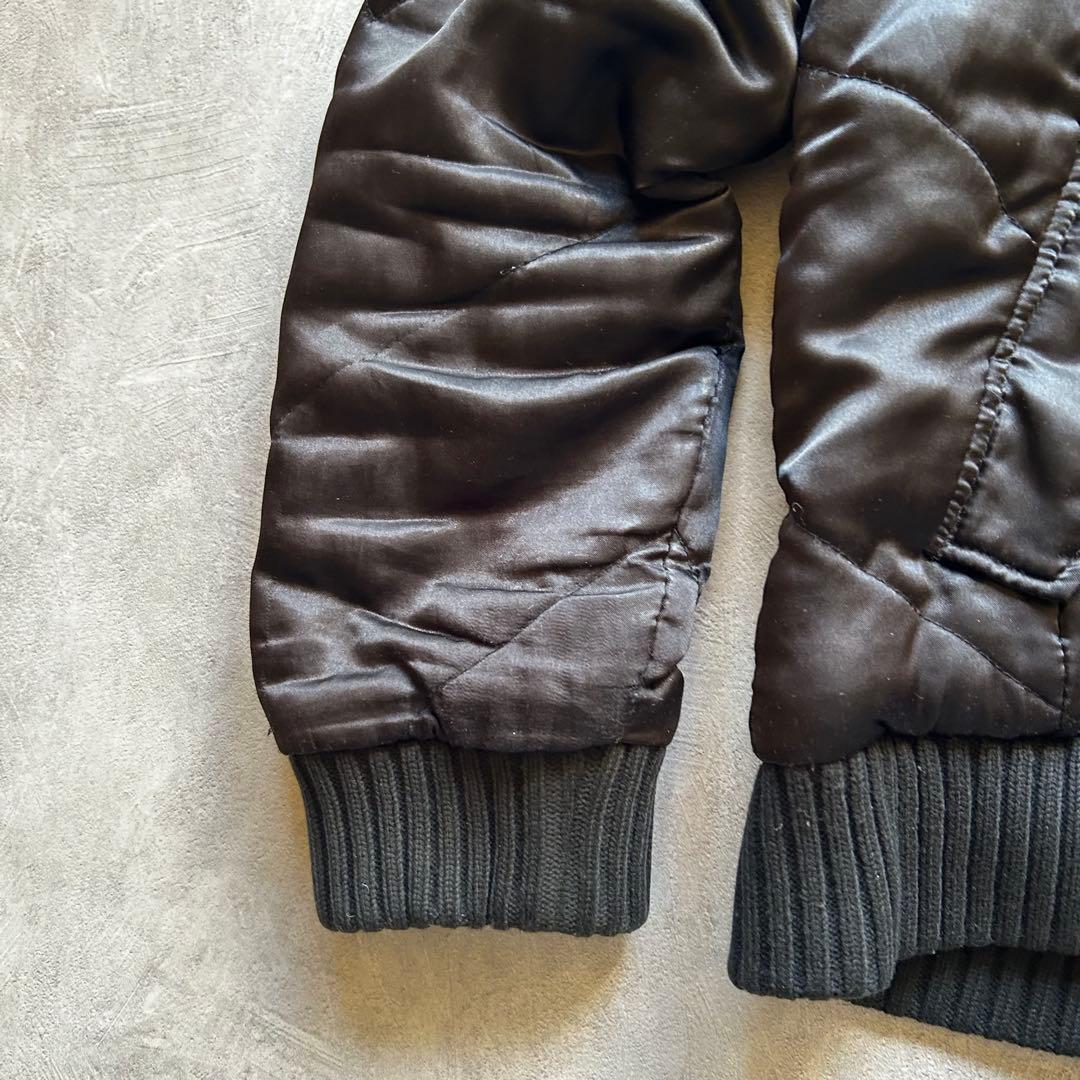 ジャケット・アウター grunge hood fur down jacket y2k black