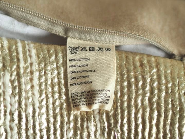 値下げ✩Anthropologie アンソロポロジー 特大クッション ゴールド