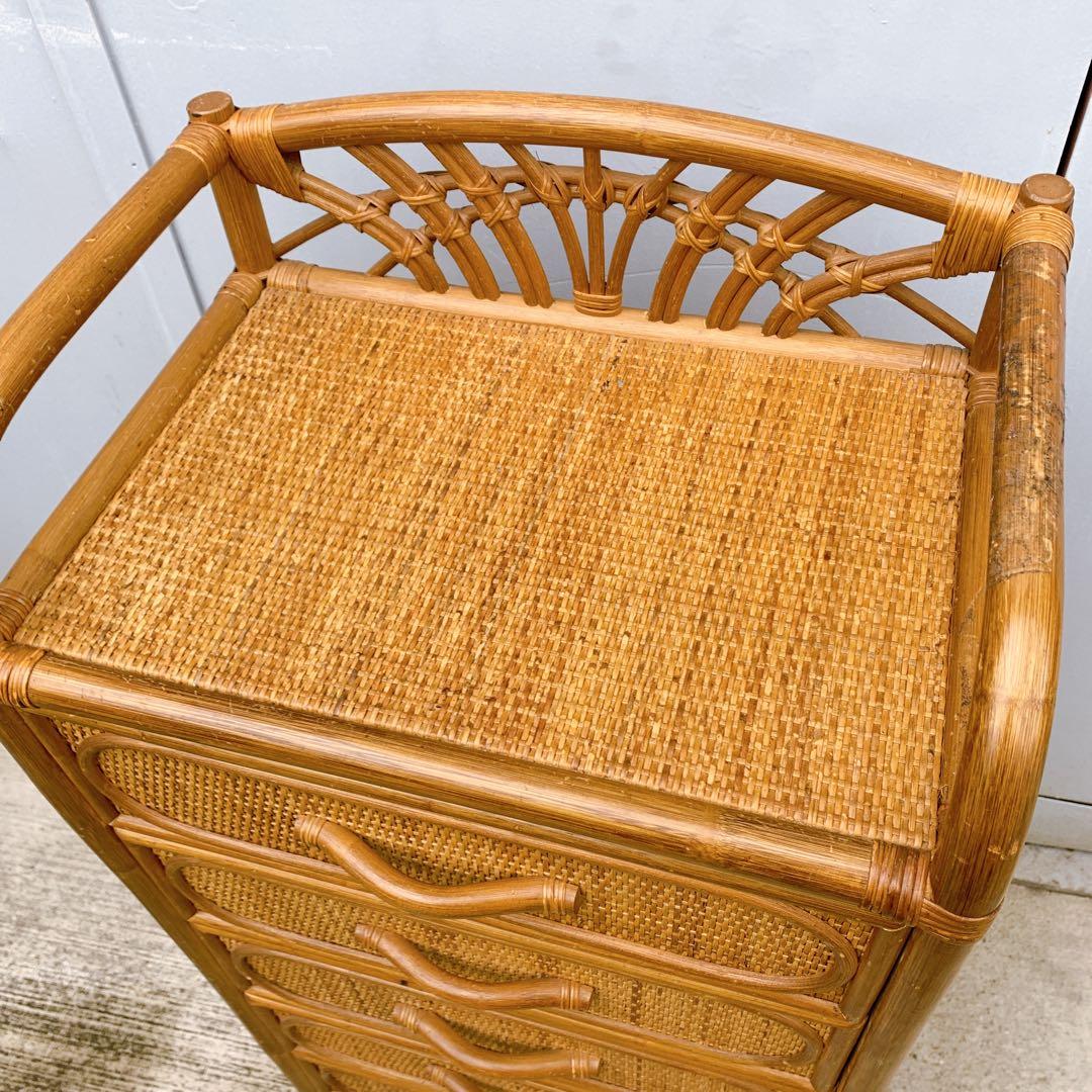 【送料込】KOIZUMI ラタン家具 籐 ラタン チェスト 飾り棚 収納タンス
