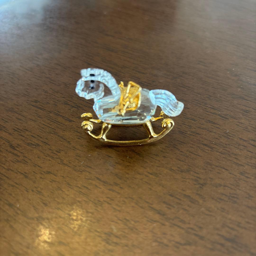 Swarovskiクリスタル ロッキングホース 置物