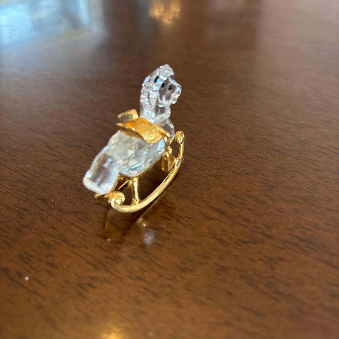 Swarovskiクリスタル ロッキングホース 置物