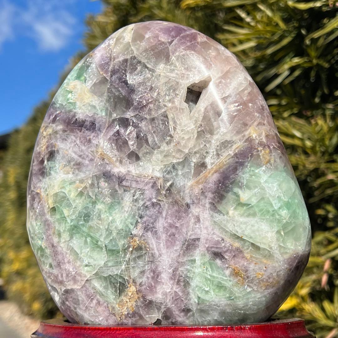 ✳️存在際立つ素敵なフローライト原石✨レインボー フローライト 原石 天然石 置物