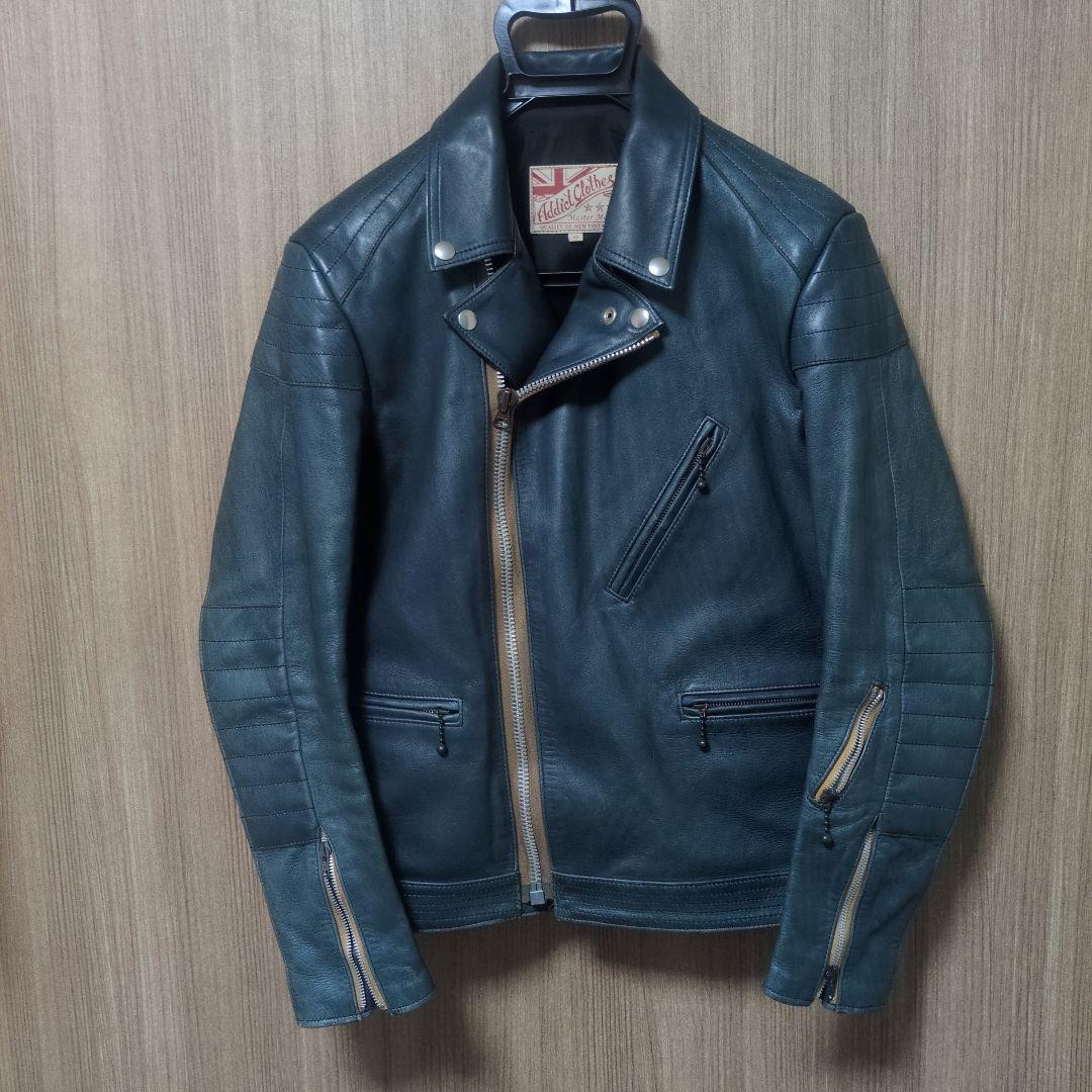 アディクトクローズ　ad-11　ダークブルー　サイズ４０　ライダース　青