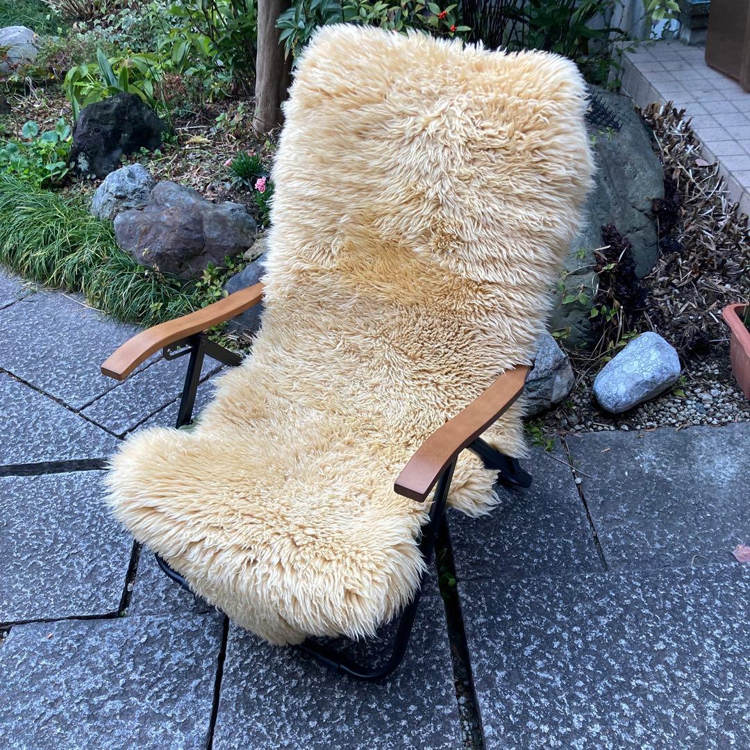 羊皮 羊革 原皮 一枚革 チェアカバー レザー アウトドア キャンプ ラグ