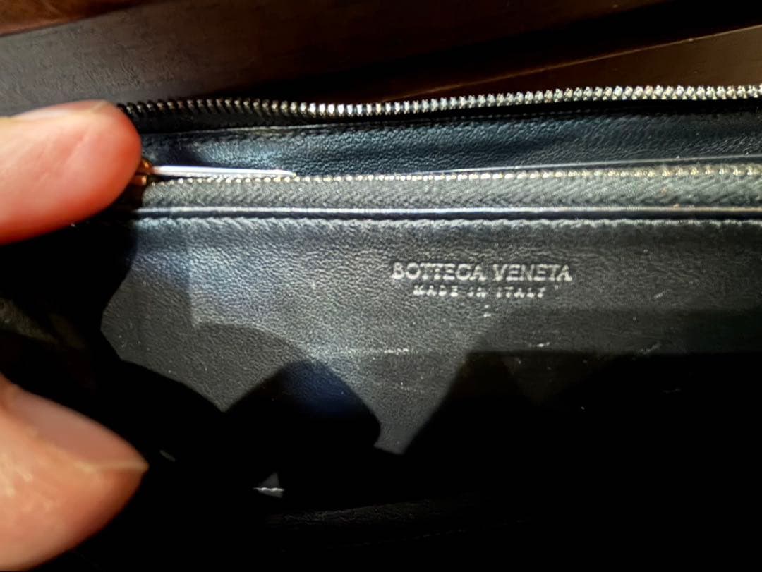 BOTTEGAブラック 長財布 メンズ