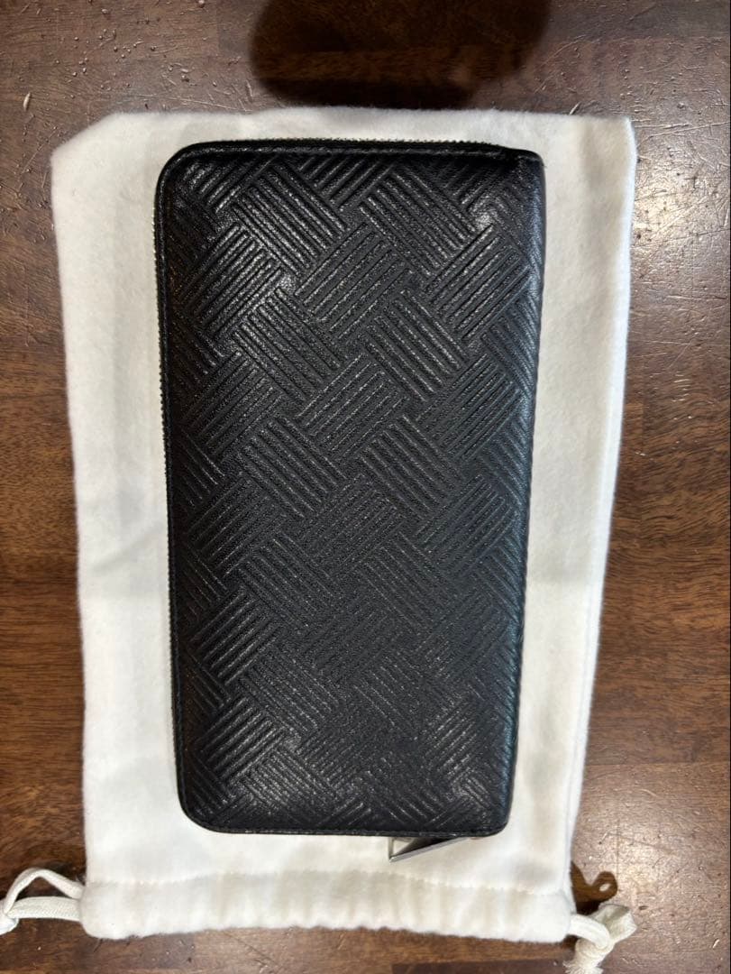 BOTTEGAブラック 長財布 メンズ