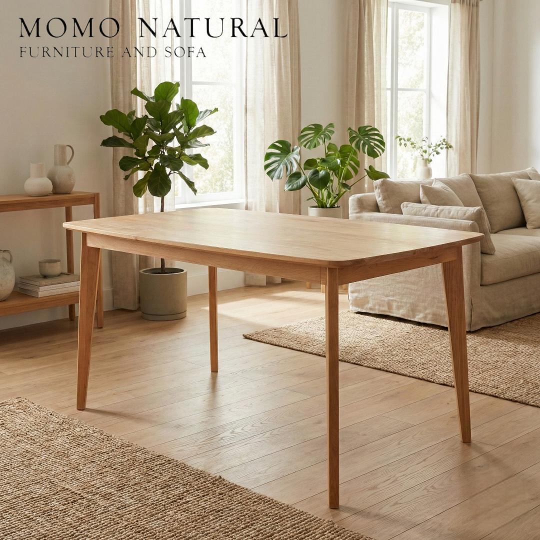 モモナチュラル ダイニングテーブル 135cm 天然木【送料込】
