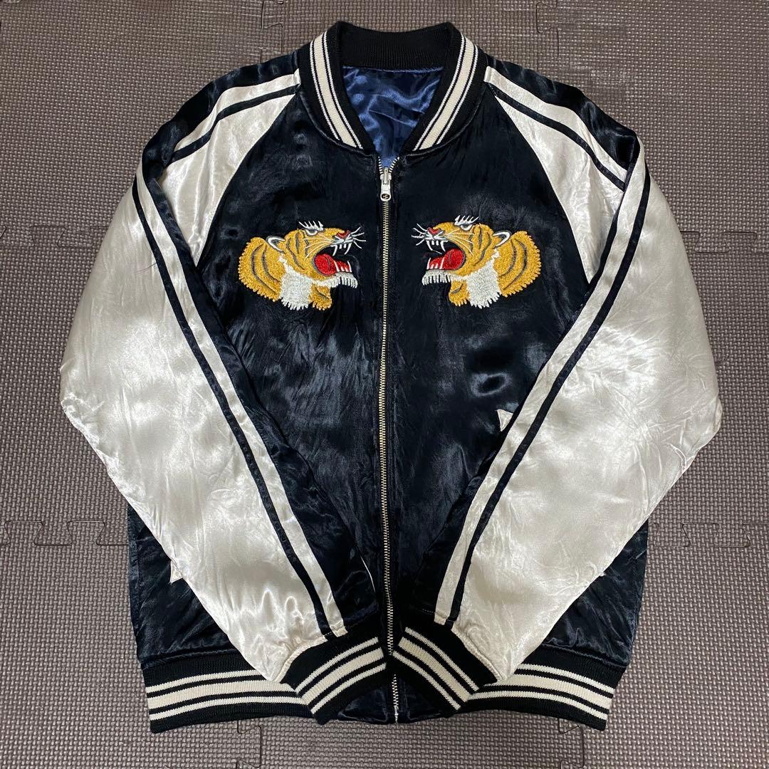 avirex スカジャン虎x龍　リバーシブル　タイガーxドラゴン 黒AVIREX