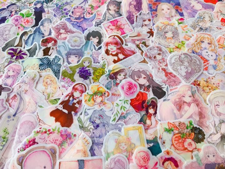 可愛いい❤️❤️人物マステフレークシール( ⸝⸝•ᴗ•⸝⸝ )148