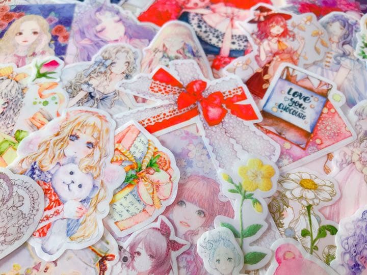 可愛いい❤️❤️人物マステフレークシール( ⸝⸝•ᴗ•⸝⸝ )148