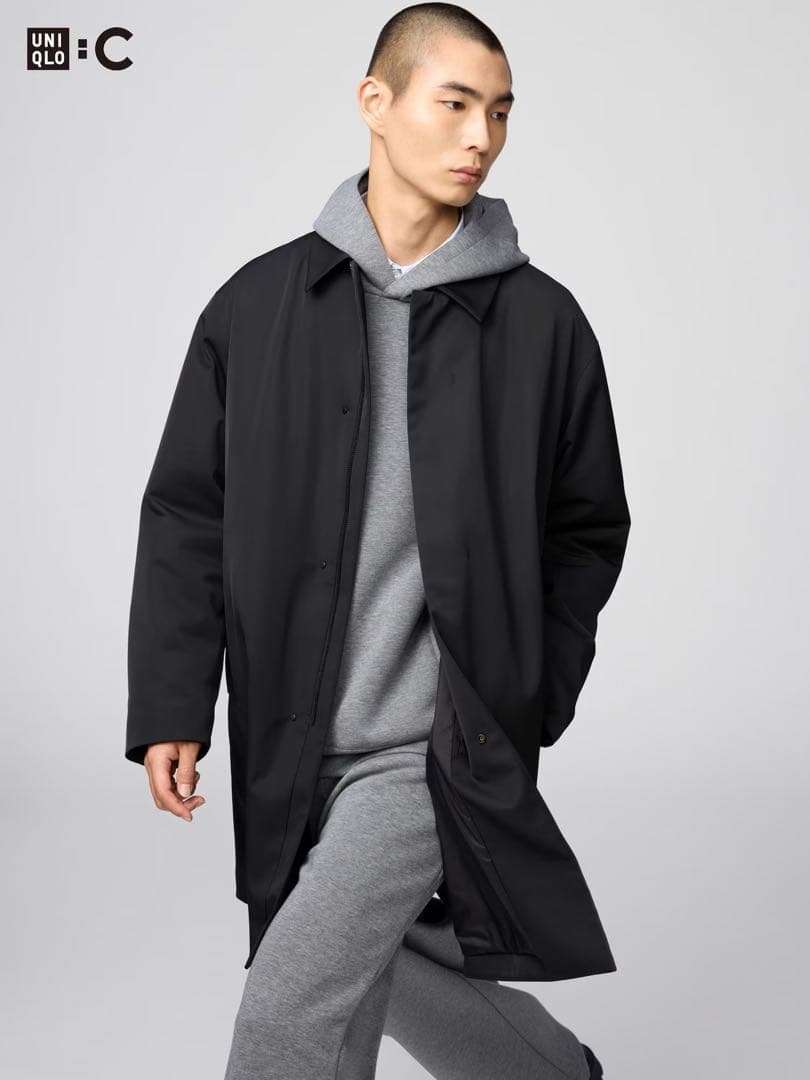 UNIQLO : C パフテックハーフコート L ブラック