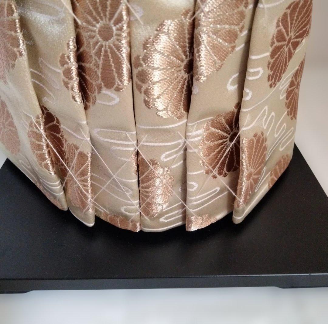 市松人形 紺色と金色の花模様15号