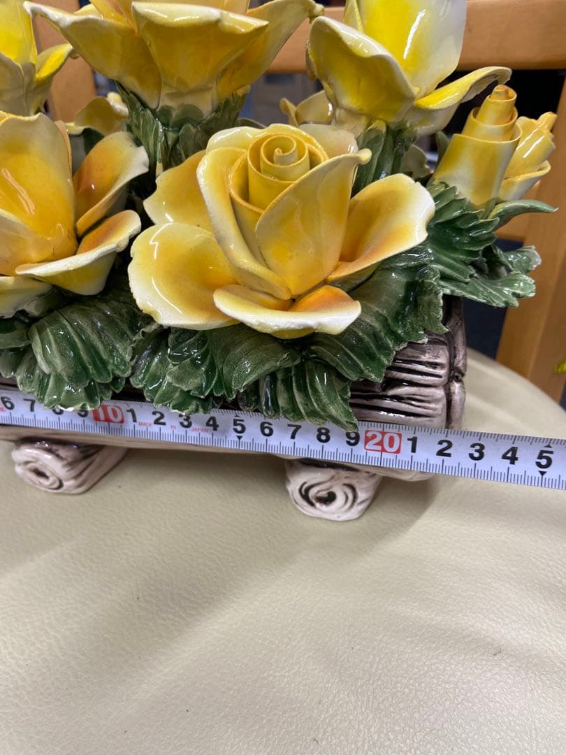 陶花　お花　置物　陶器　バラ　アンティーク