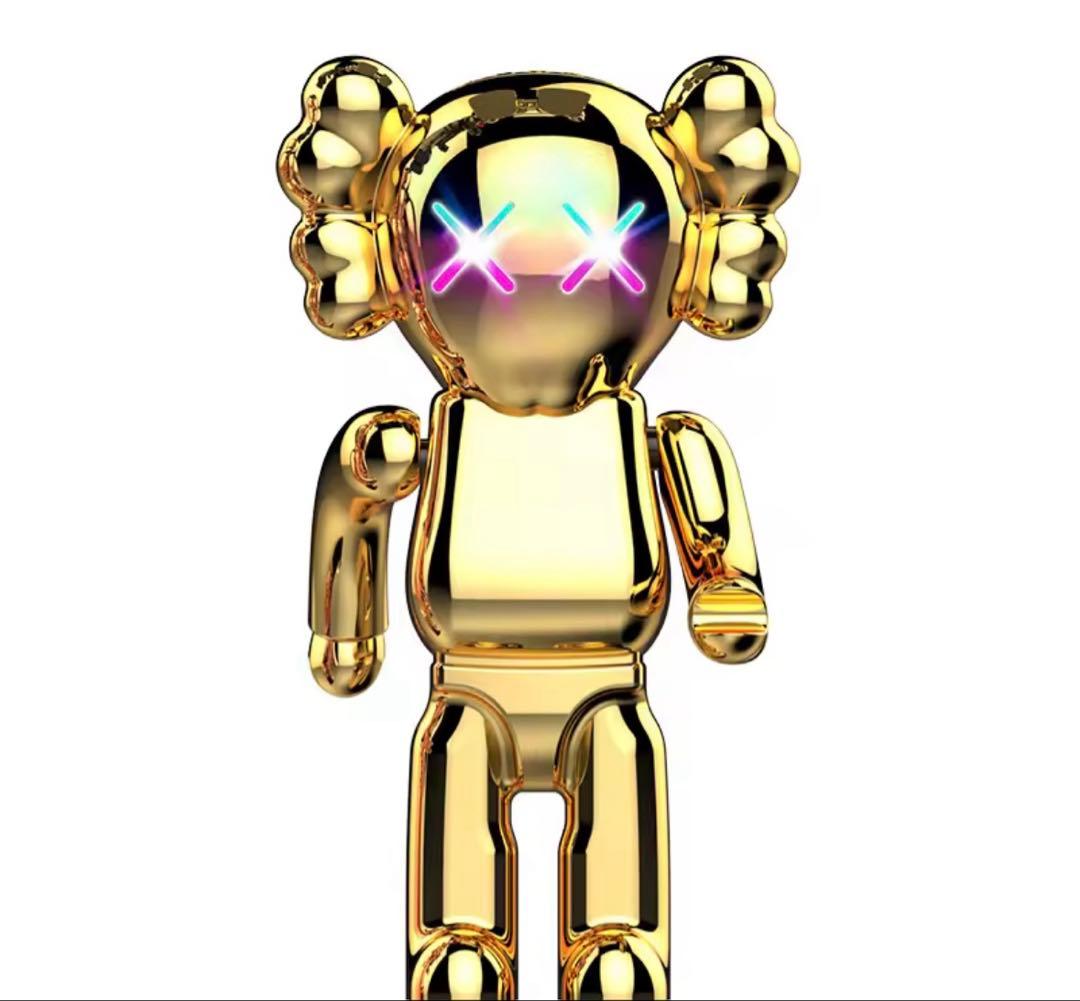 Bluetooth スピーカー　USB　ゴールド　モバイルスピーカー　KAWS