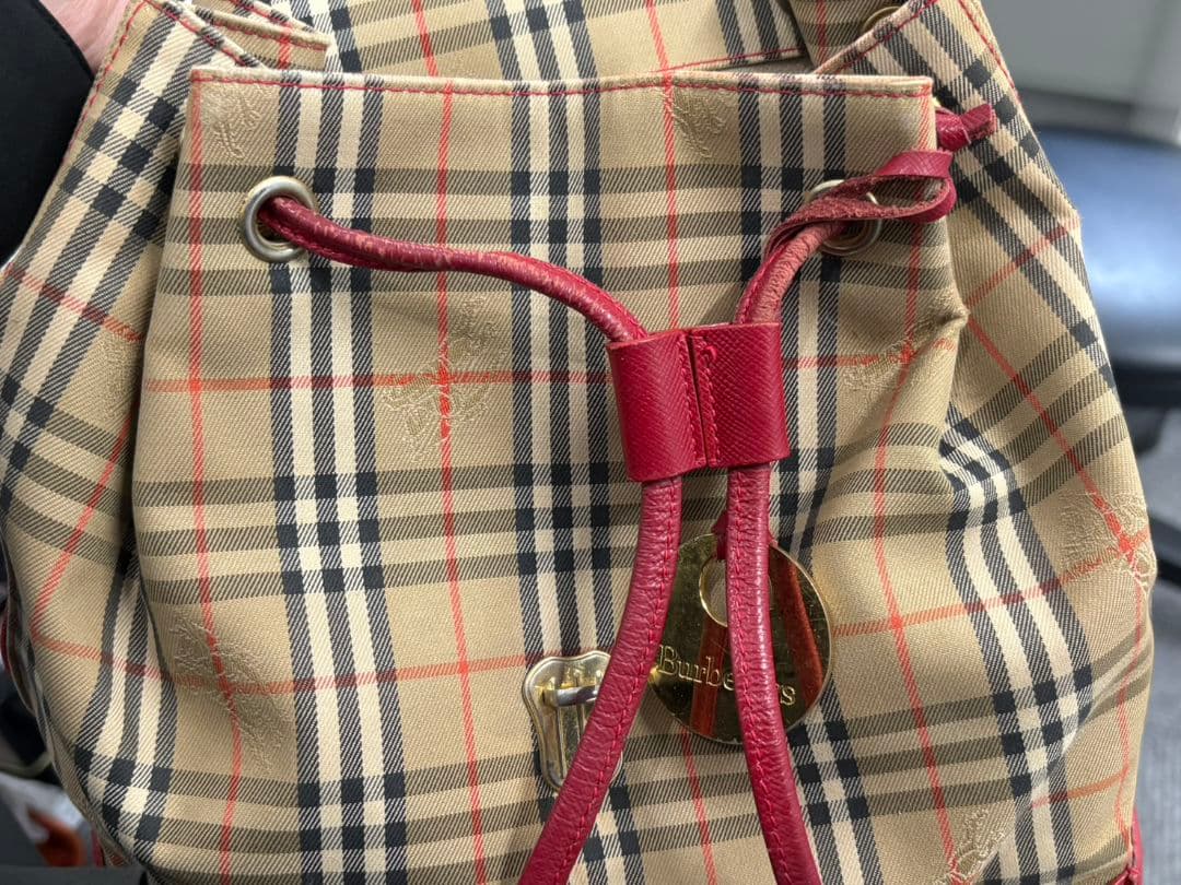 Burberrys　チェック　赤　リュック
