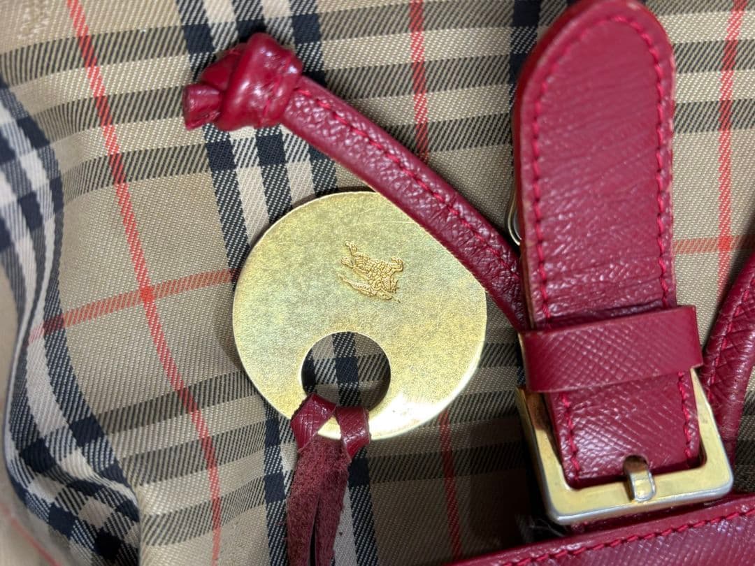 Burberrys　チェック　赤　リュック
