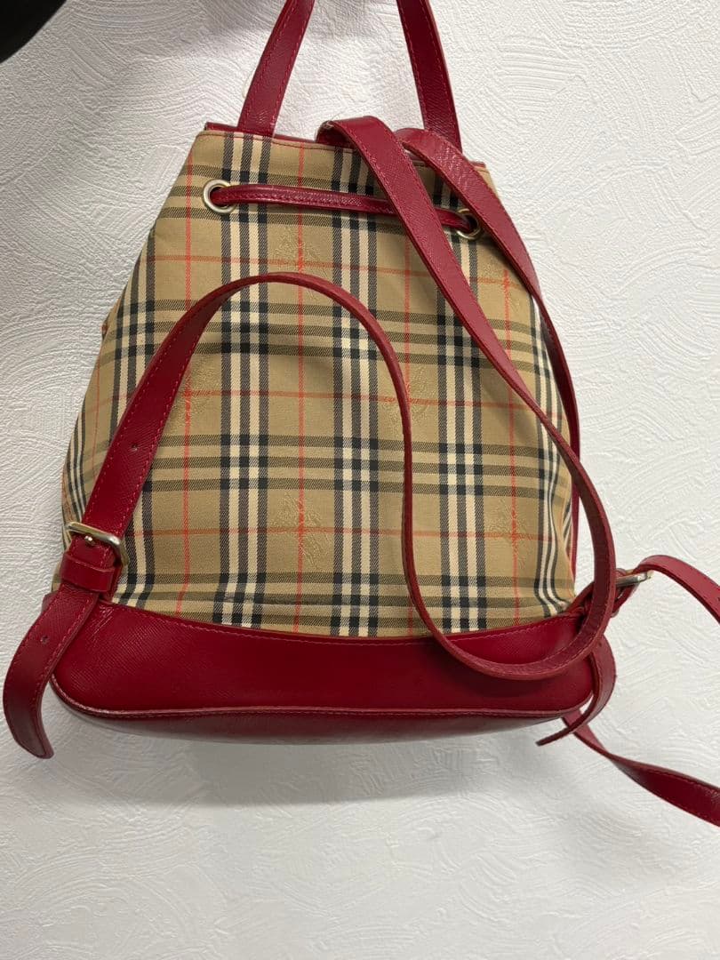 Burberrys　チェック　赤　リュック