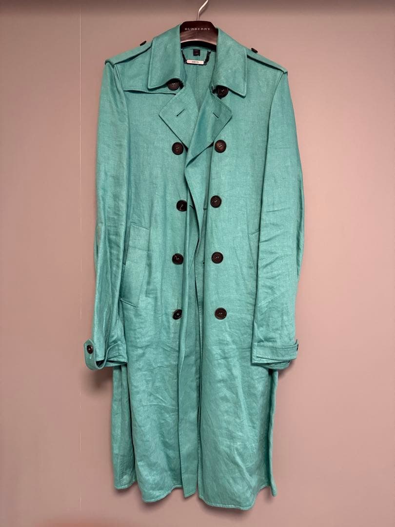 バーバリー　Burberry プローサム　リネンコートEngland製