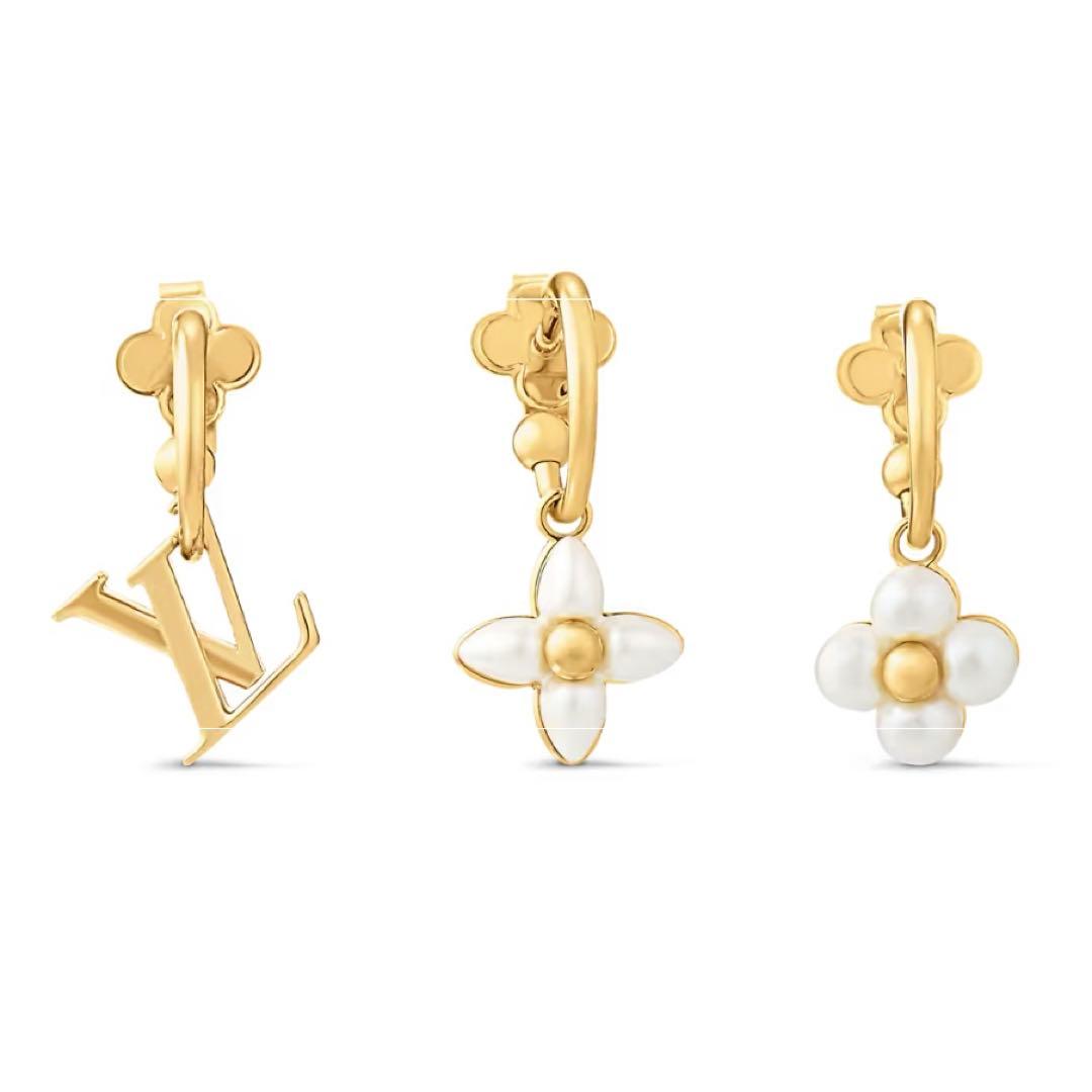 【LOUIS VUITTON】LV フローラグラム セット3 ピアス　　箱付き