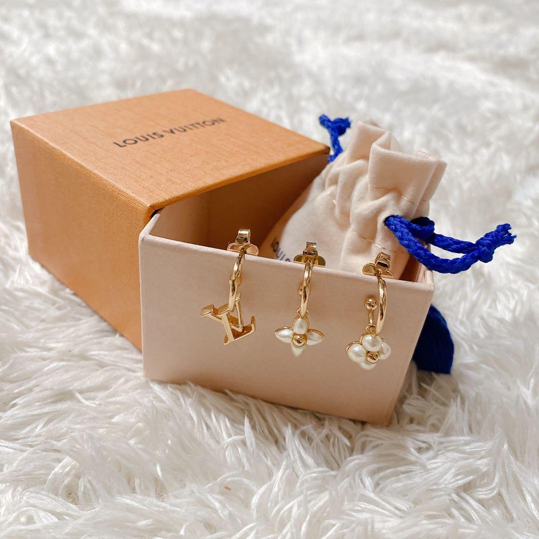 【LOUIS VUITTON】LV フローラグラム セット3 ピアス　　箱付き