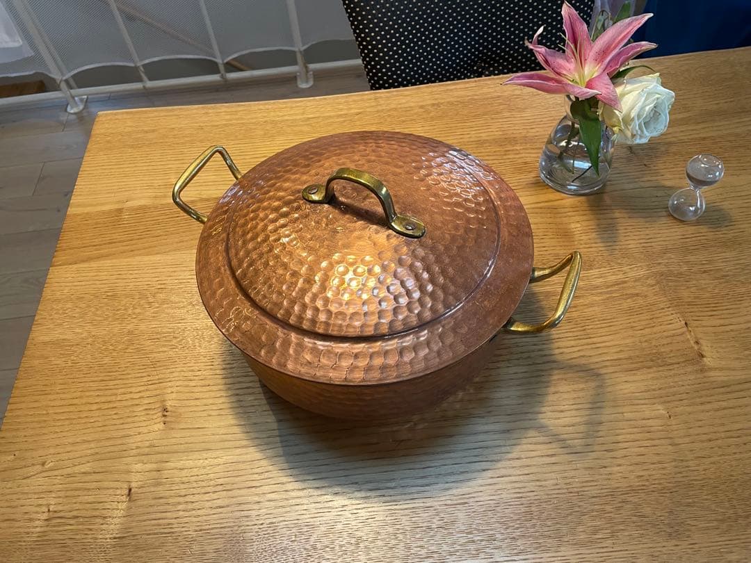 銅鍋　両手鍋　調理器具　キッチン用品