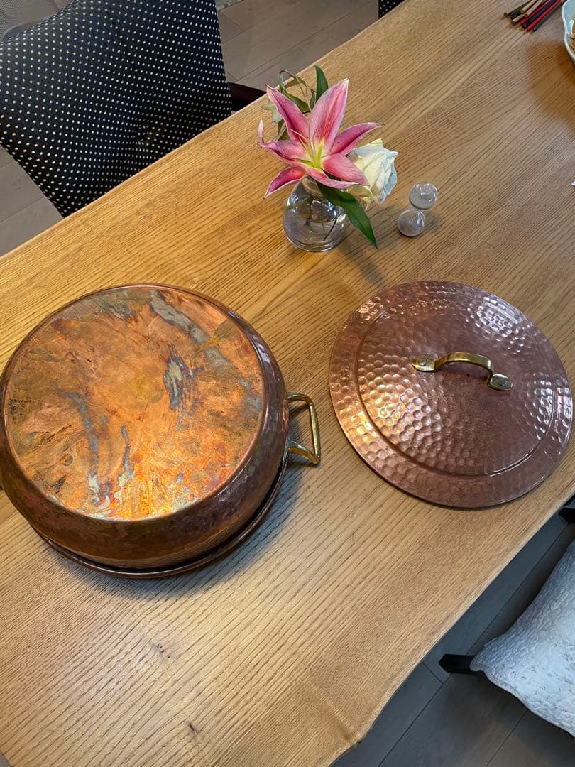 銅鍋　両手鍋　調理器具　キッチン用品