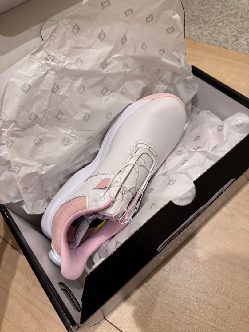 新品未使用FOOTJOY 女性用ゴルフシューズ ホワイト/ピンク