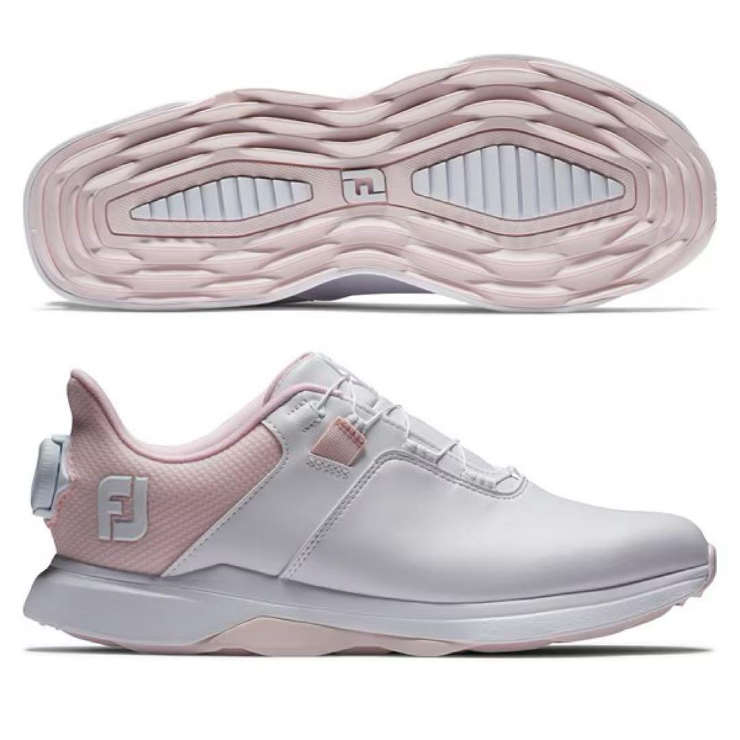 新品未使用FOOTJOY 女性用ゴルフシューズ ホワイト/ピンク
