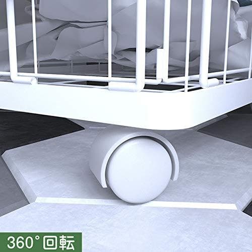 洗濯かご 2段 キャスター隙間収納 折りたたみ式 ランドリーワゴン