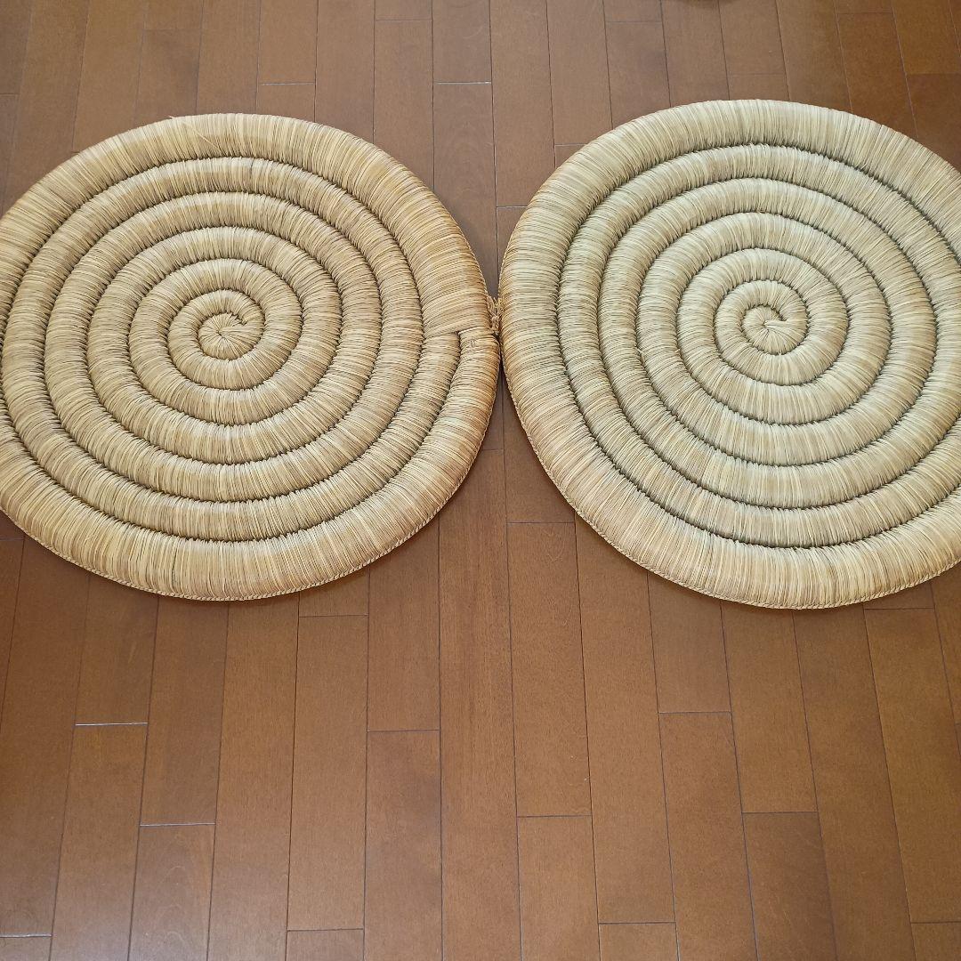 【希少】 円座 い草 うずまき２枚