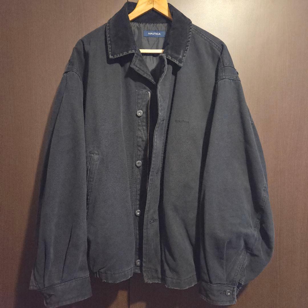 NAUTICA 中綿 クラッシュド ダックブルゾン Lサイズ
