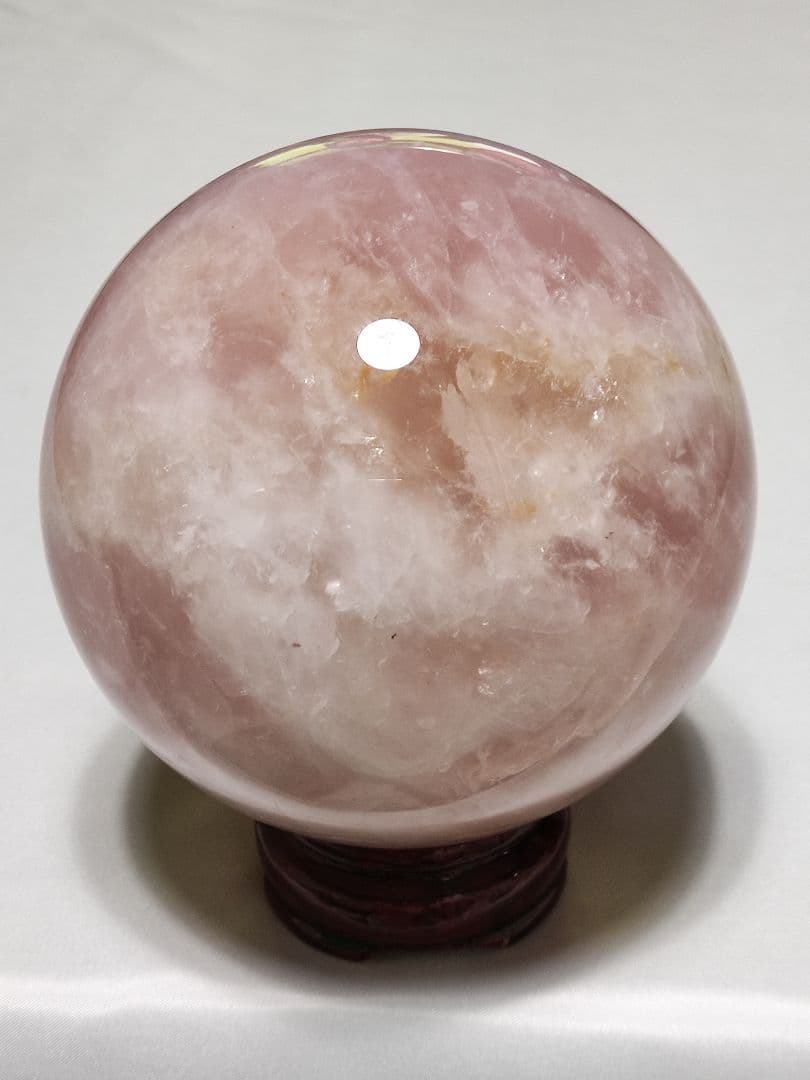 パワーストーン　天然石　ローズクォーツ　丸玉　直径10cm　No.375