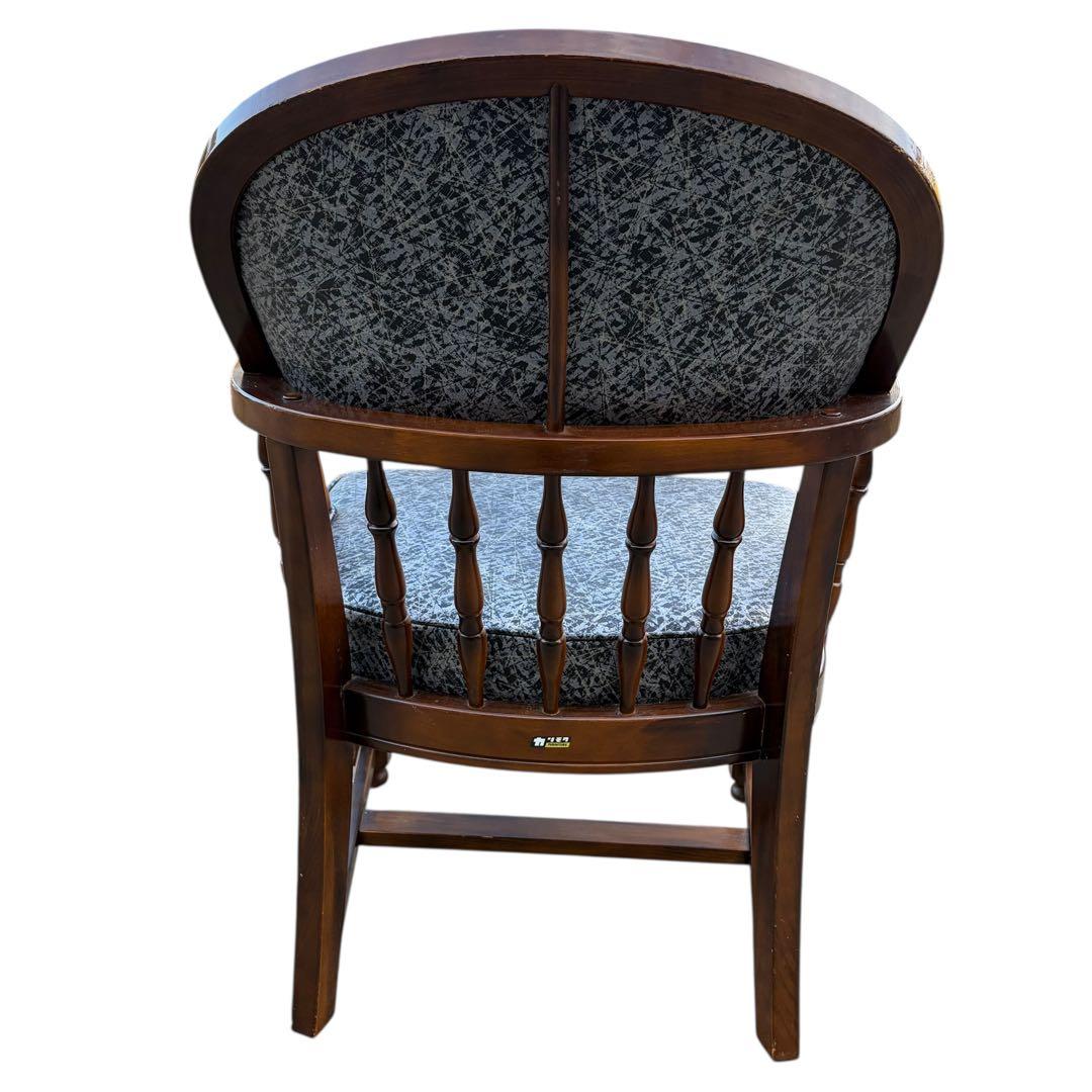 【希少】オールドカリモク コロニアル 合皮 ラタン アームチェア ②