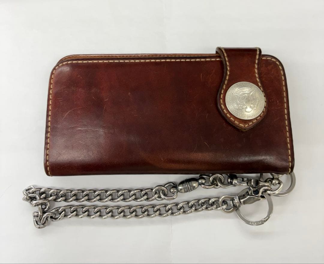 み*Ｇ様 FUNNY バイカーズウォレット　レザー長財布　ブラウン系　ファニー