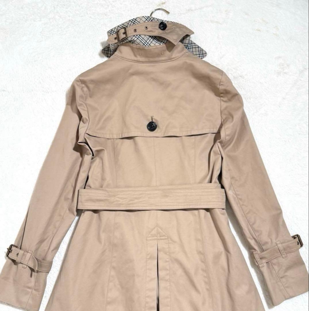 バーバリーブルーレーベル　トレンチコート　ライナー付　ベルト ノバチェック 36