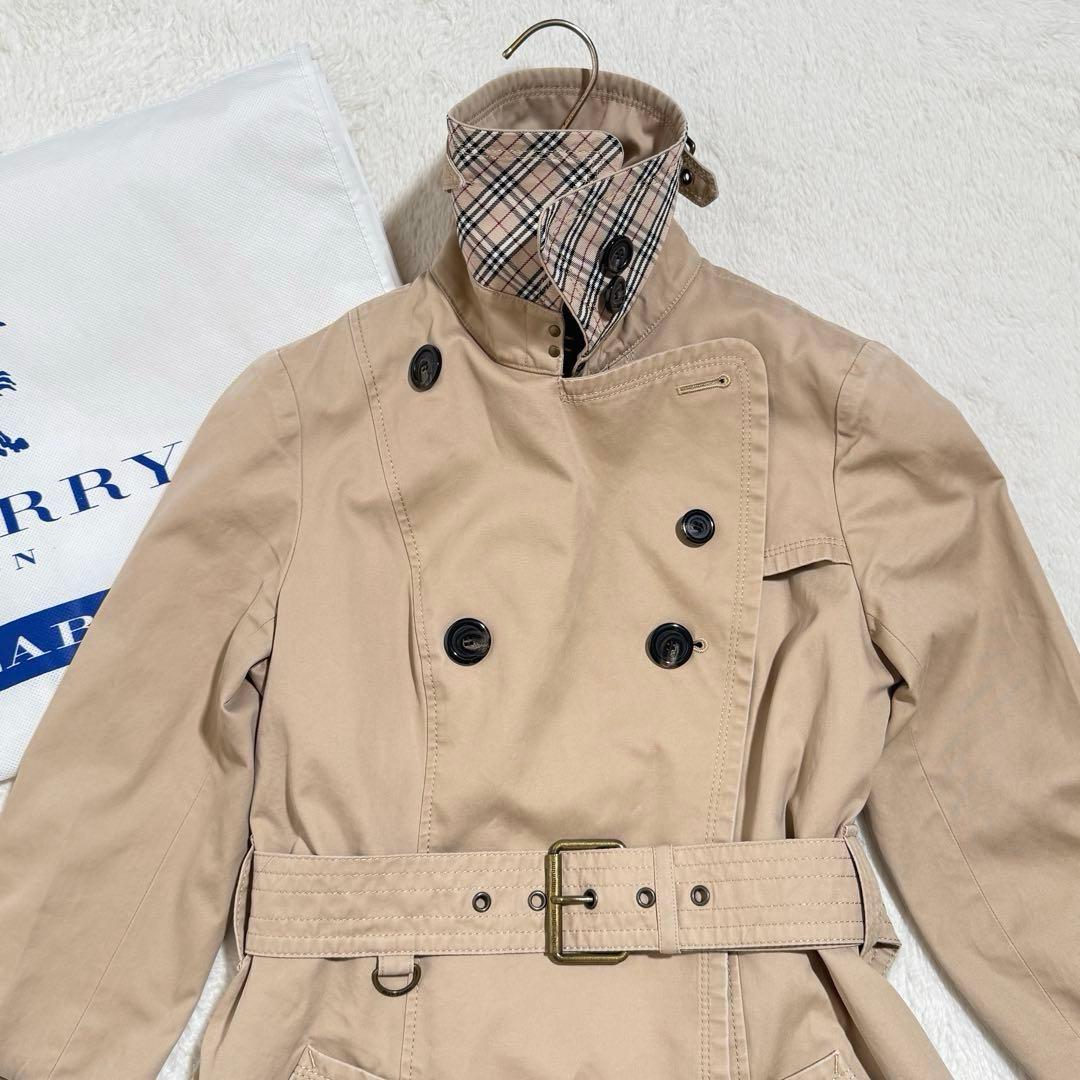 バーバリーブルーレーベル　トレンチコート　ライナー付　ベルト ノバチェック 36