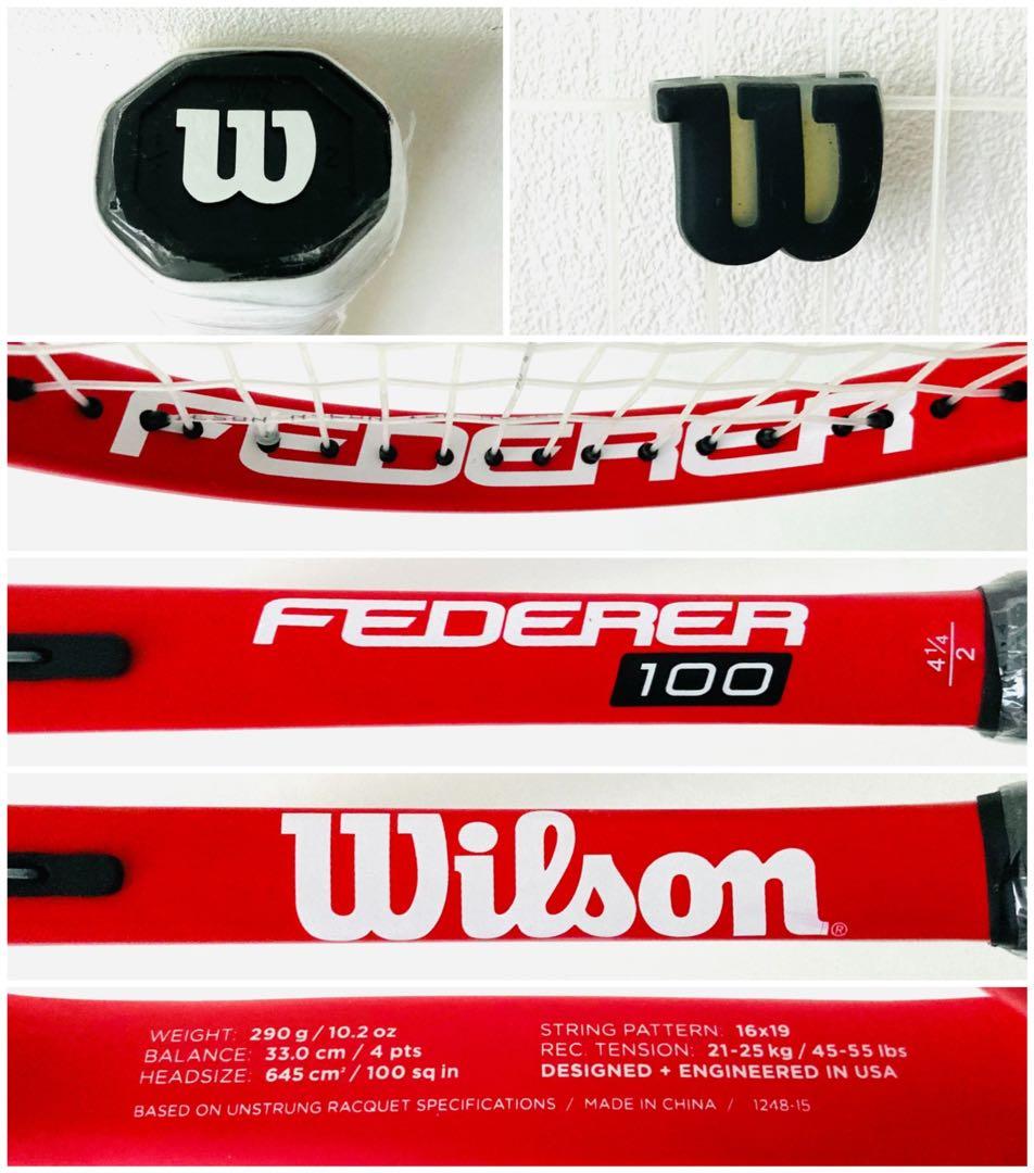 【新品】ウィルソン『FEDERER 100 フェデラー』テニスラケット／G2