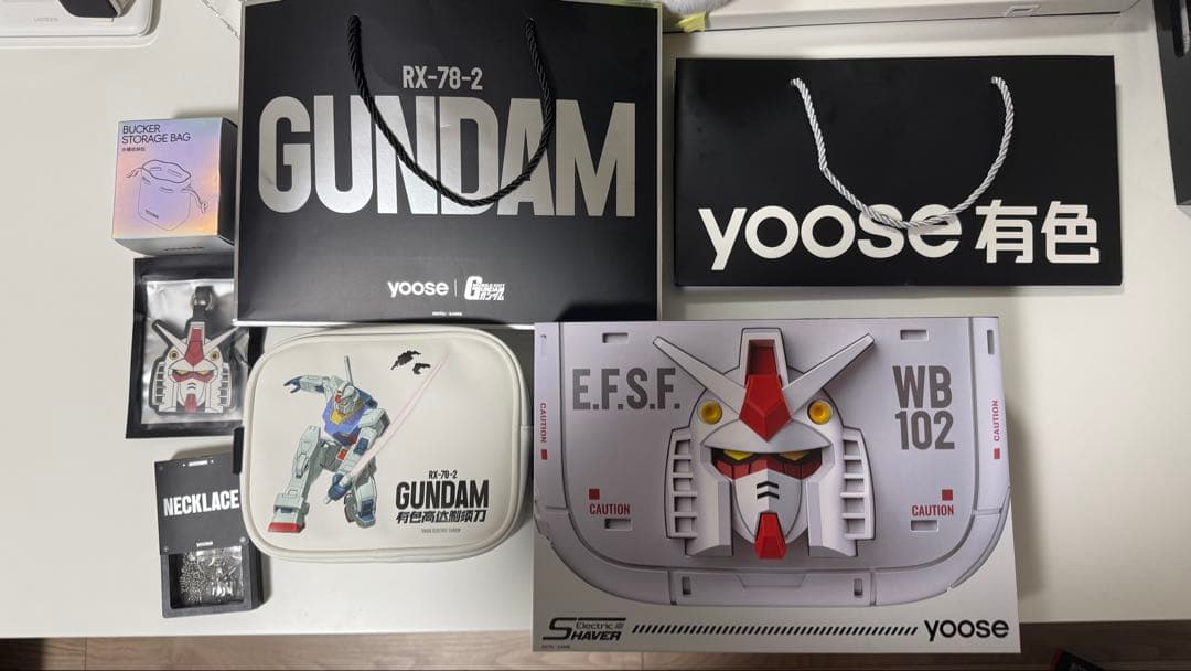 yoose×ガンダム メカデザイン 往復式シェーバー 一部特典付き