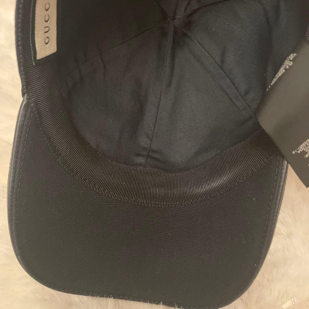 GUCCI グッチ　キャップ　ブラック　S 57cm