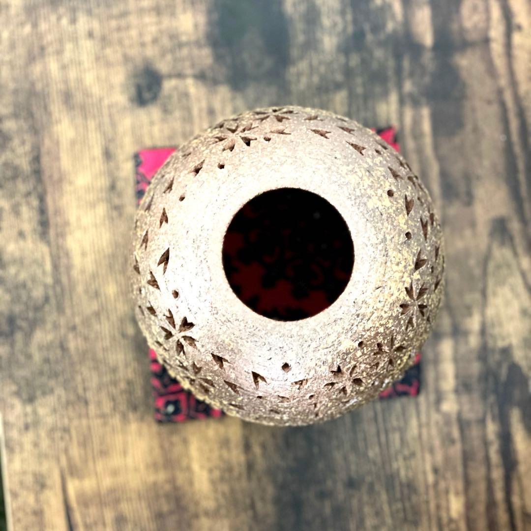 手作り陶器 手彫り桜のランプシェード♡ ソケット付き‼︎ T- 4 ハンドメイド