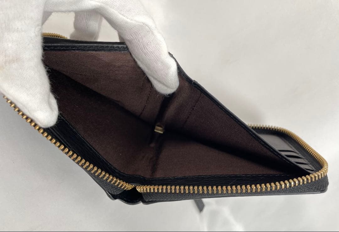 未使用 russet ラシット 二つ折り財布 エンボスモノグラム レザー